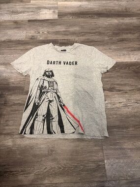Star Wars Gray Darth Vader Tee with Red Lightsaber Detail